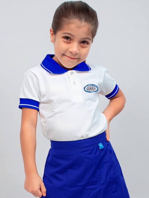 Chomba Manga Corta Colegio S.O.M.O.S. Nivel Inicial con Bordado