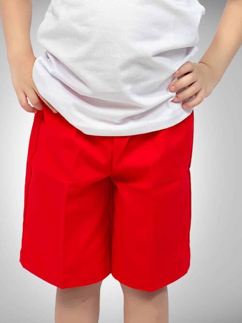 Bermuda Escolar de Gabardina con Cintura Elástica
