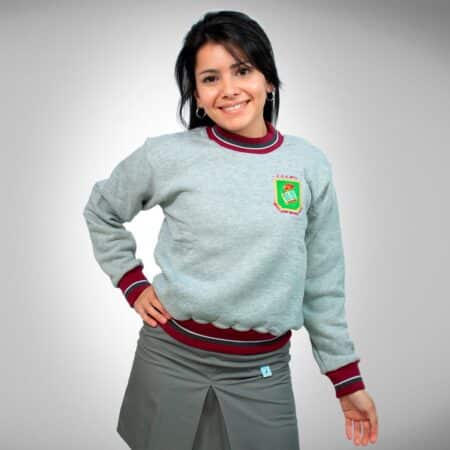 Buzo Frizado Gris Colegio Nacional