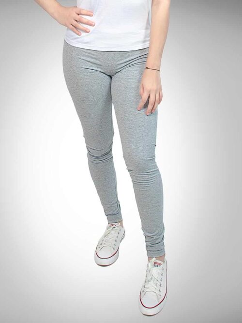 Calza Larga Chupín Escolar Gris Melange – Algodón con Lycra