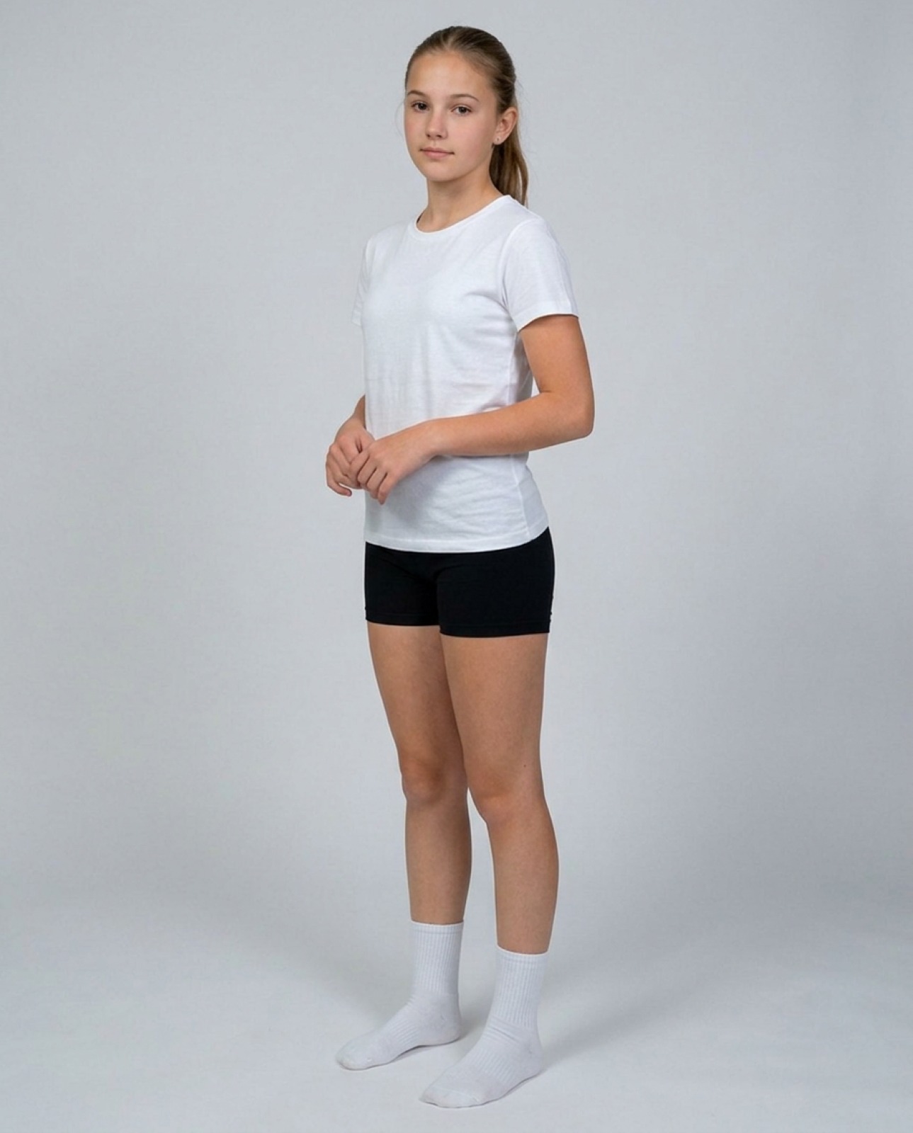 Calza Corta Escolar de Algodón con Lycra