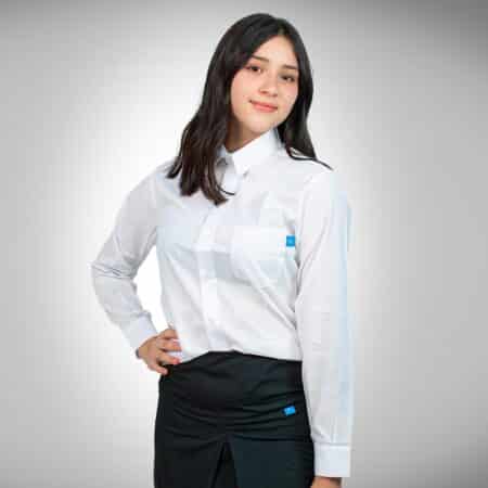 Camisa Escolar Manga Larga Blanca – Modelo Clásico