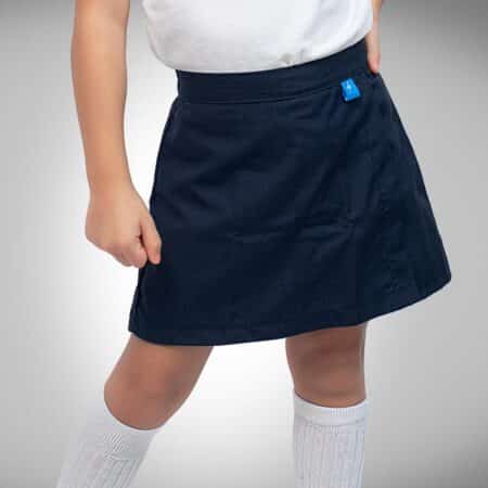 Pollera Short Con Tapa Spandex Escolar Azul Marino
