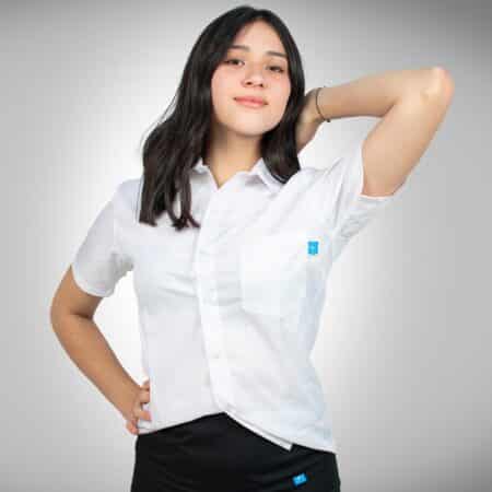 Camisa Escolar Manga Corta Blanca – Modelo Clásico