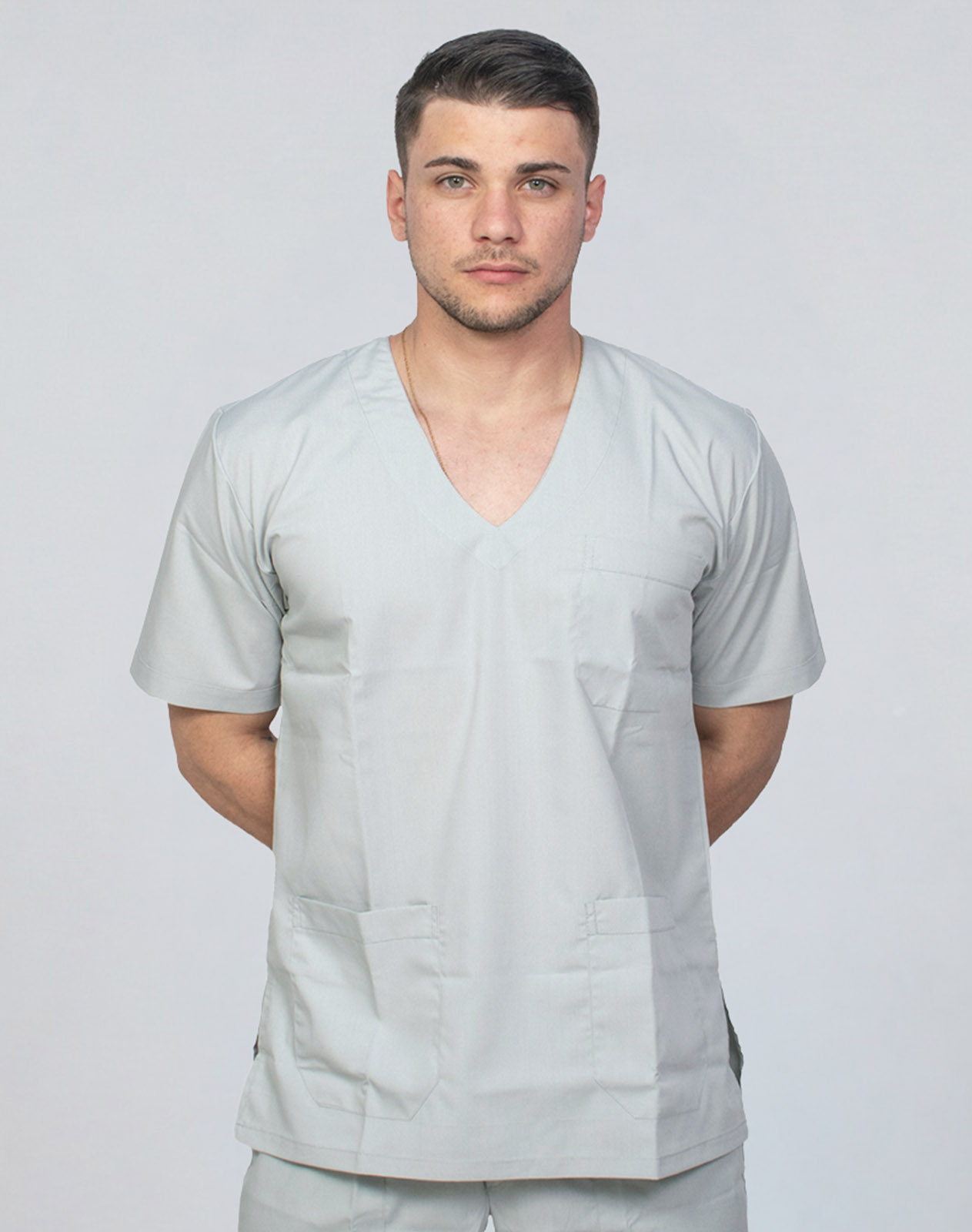 Chaqueta de Ambo Blanco Unisex Clásica Cerrada