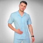 QCA2 CHAQ C BROCHE HOMBRE CUELLO MAO CELESTE 1