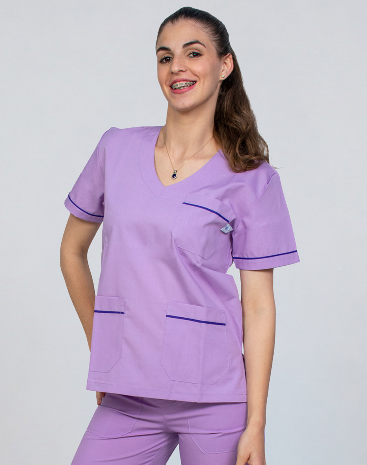 Chaqueta de Ambo Unisex Cuello V Cerrada