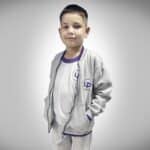 Campera de Abrigo con Frisa UEGP N° 114 UP Primaria – Gris Melange