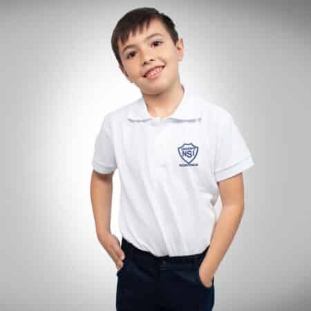 Chomba Manga Corta Colegio Itatí con Bordado Oficial