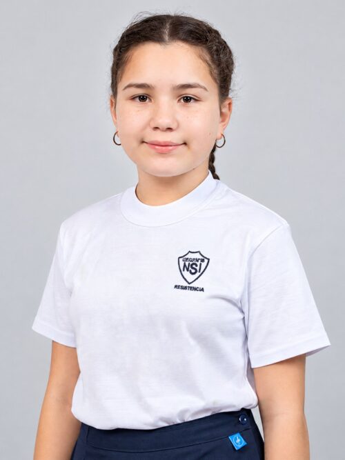 Remera de Manga Corta Instituto Itatí con Bordado Institucional