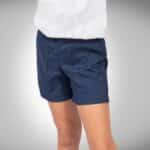 Short Escolar de Gabardina con Cintura Elastizada