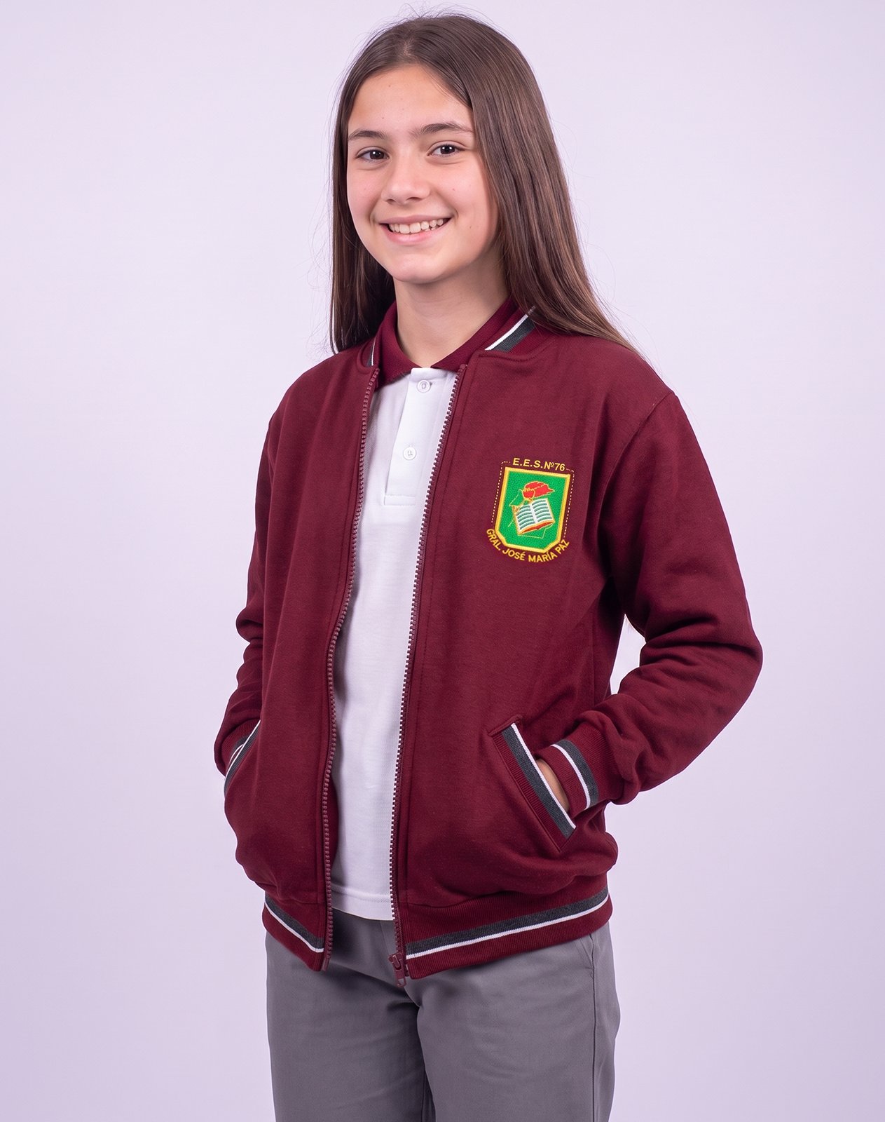 Campera de Abrigo con Frisa Colegio Nacional – Bordo