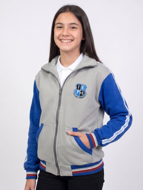 Campera de Abrigo con Frisa Instituto IEP N° 1 – Gris Melange