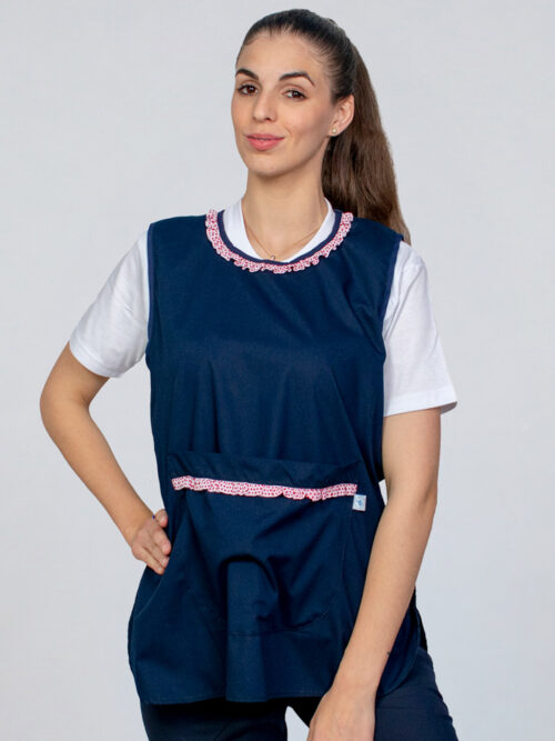 Poncho de Maestra Escolar con Botón en Varios Colores