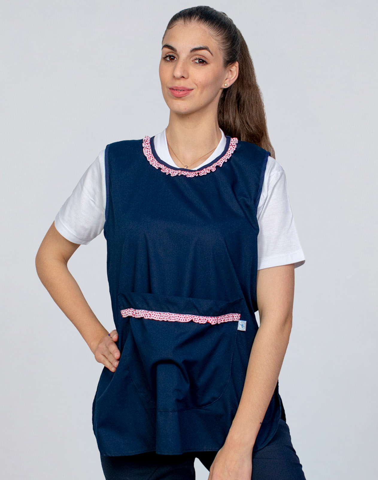 Poncho de Maestra Escolar con Botón en Varios Colores