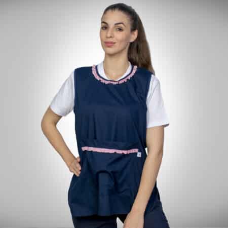 Poncho de Maestra Escolar con Botón en Varios Colores