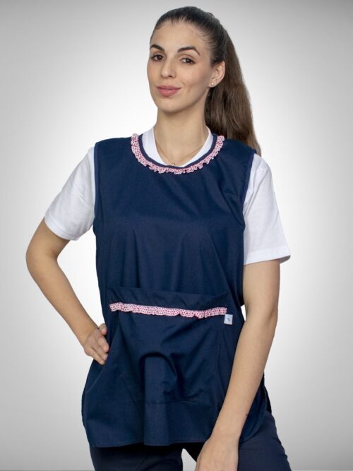 Poncho de Maestra Escolar con Botón en Varios Colores