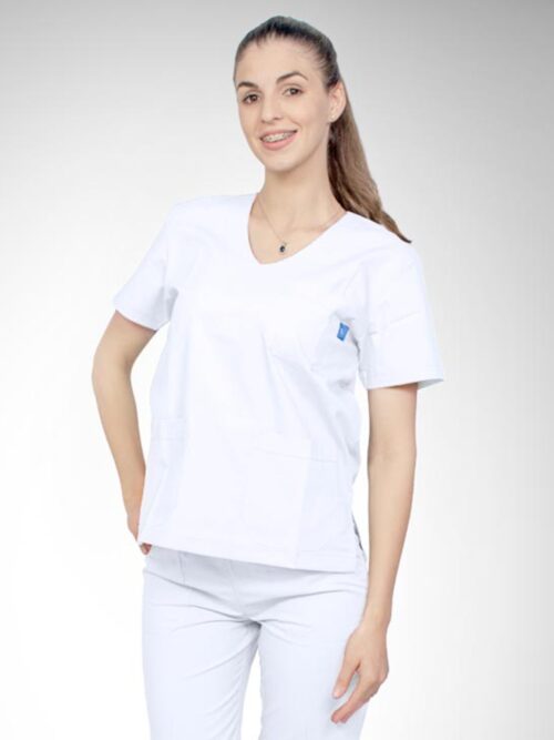 Ambo Clásico Blanco Unisex - Conjunto de Chaqueta y Pantalón Resistente