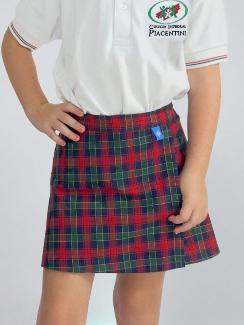Pollera Short Con Tapa Escolar Colegio Piacentini