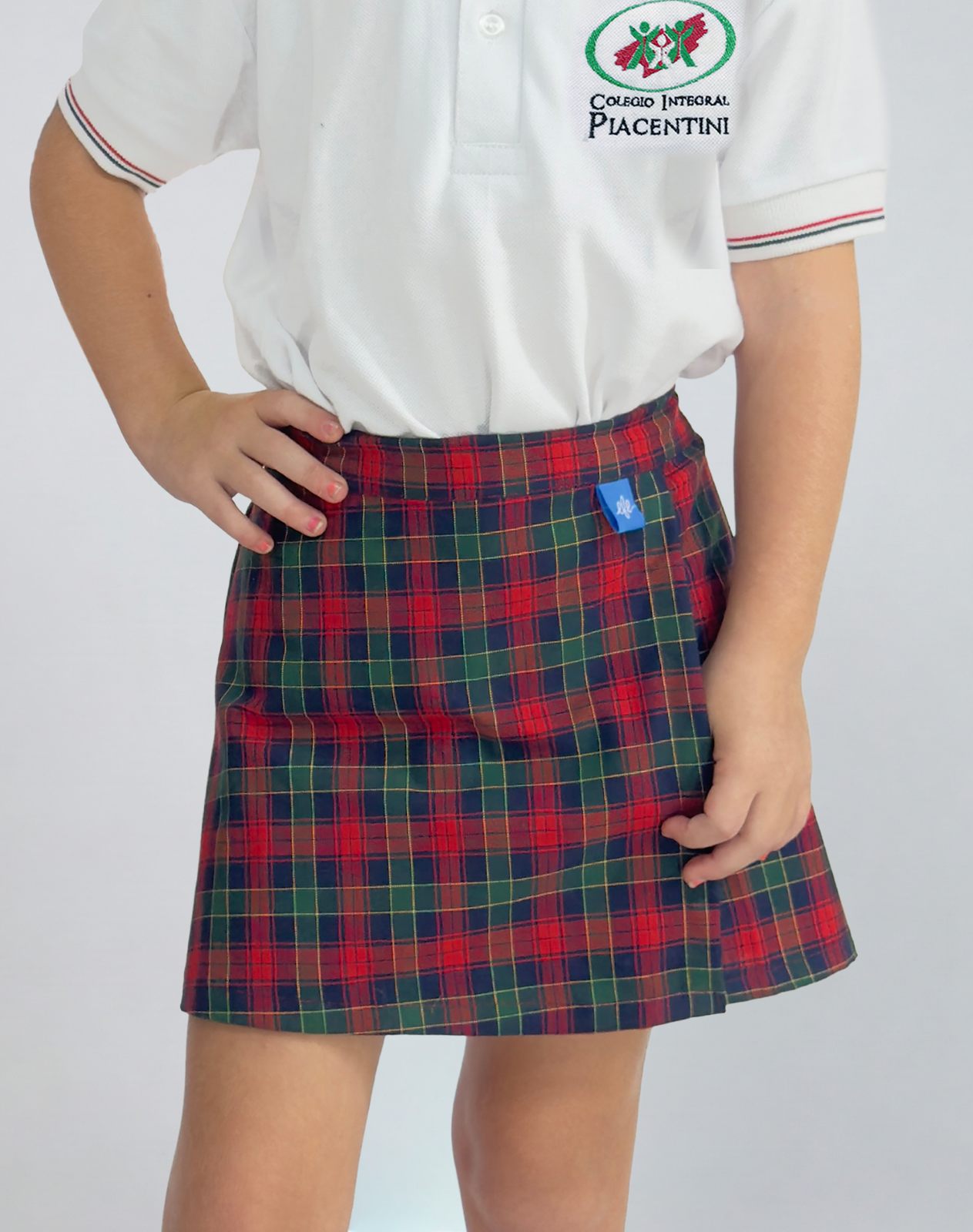 Pollera Short Con Tapa Escolar Colegio Piacentini