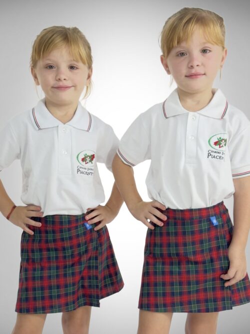Pollera Short Con Tapa Escolar Colegio Piacentini
