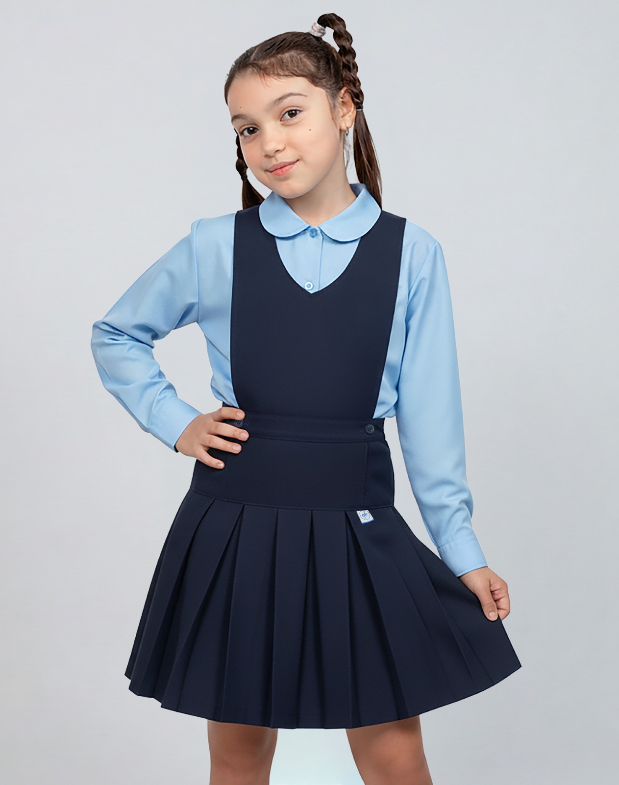 Jumper Colegio Rayo de Luz Azul Marino en Tela Arciel