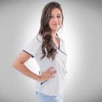 Chaqueta para Dama Cuello Gota en Tela Arciel