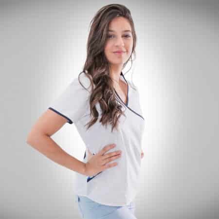 Chaqueta para Dama Cuello Gota en Tela Arciel