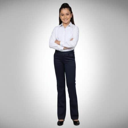 Pantalón de Vestir Dama Azul Marino con Spandex