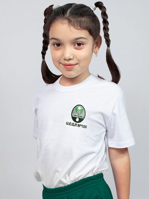 Remera Manga Corta Colegio Orígenes con logo Bordado