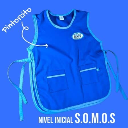 Pintorcito Somos Nivel Inicial en Tela Arciel Escolar con Nombre Bordado