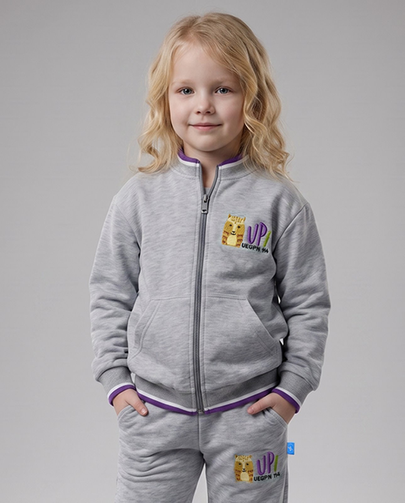 Campera de Abrigo con Frisa Jardín UPI UEPG N° 114 – Gris Melange