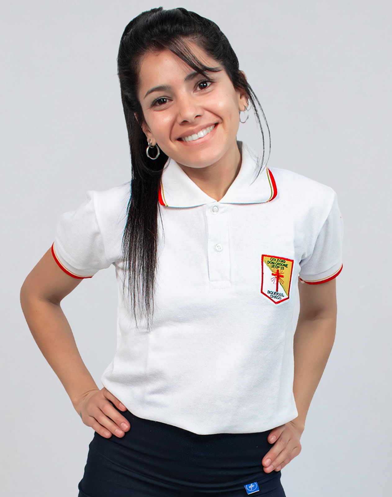 Chomba Manga Corta Colegio Don Orione con Bordado Oficial