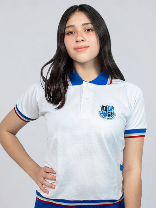 Chomba Manga Corta Colegio IEP N° 1 con Bordado Oficial