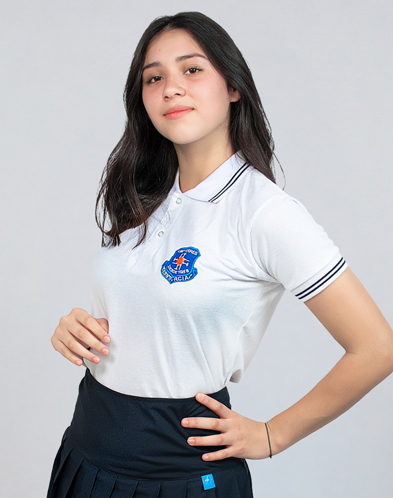 Chomba Manga Corta Colegio Lino Torres con Bordado Oficial