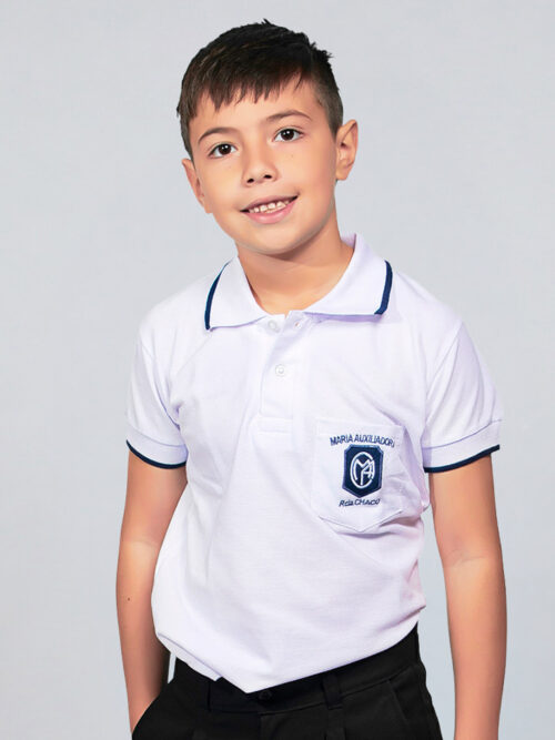 Chomba Manga Corta Colegio María Auxiliadora con Bordado Oficial