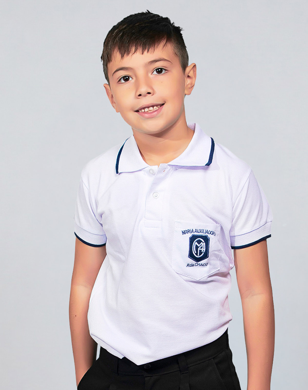 Chomba Manga Corta Colegio María Auxiliadora con Bordado Oficial