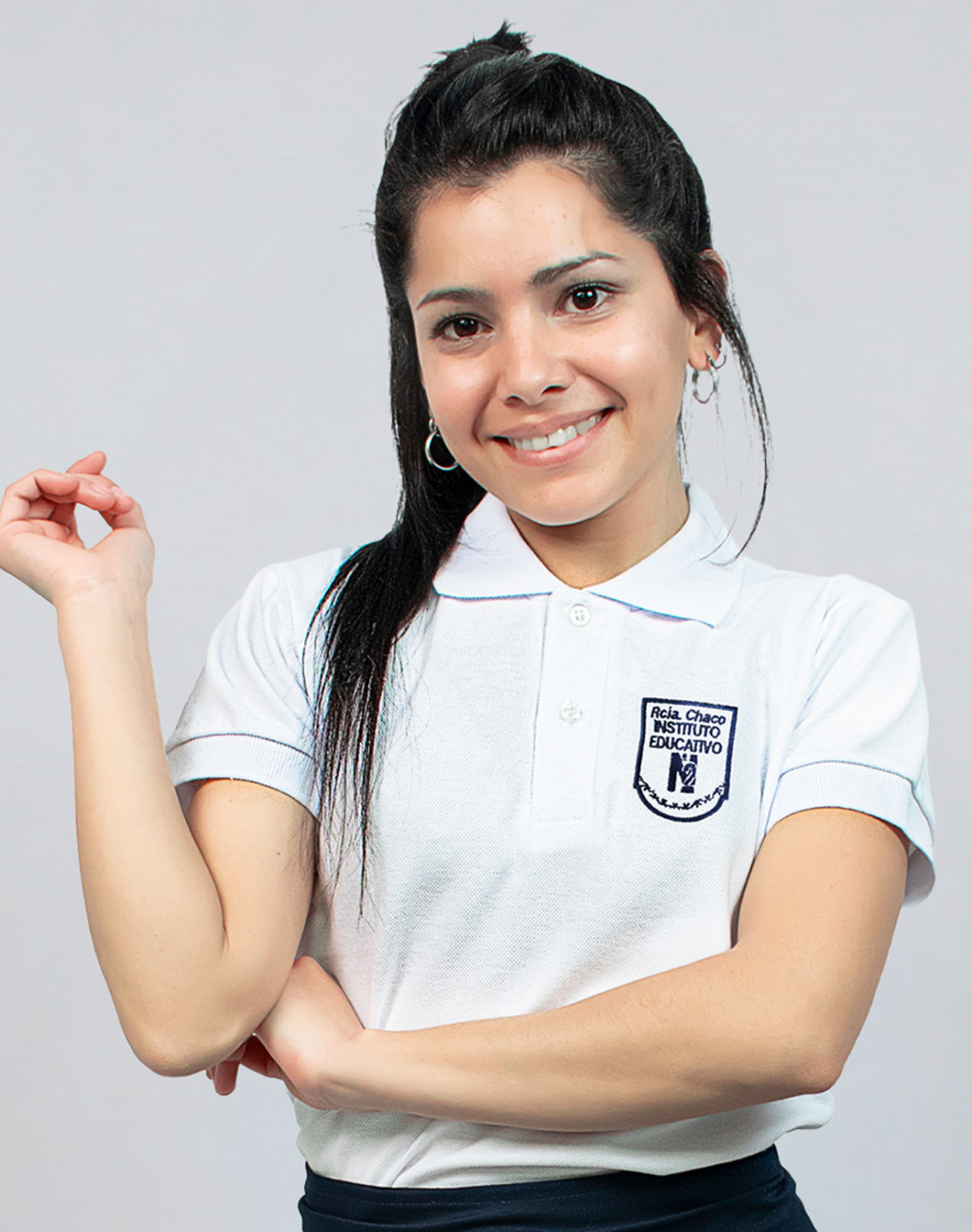 Chomba Manga Corta Instituto Privado N° 2 con Bordado Oficial
