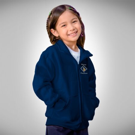 Campera Normal Primaria Frisa Pesada Azul Marino