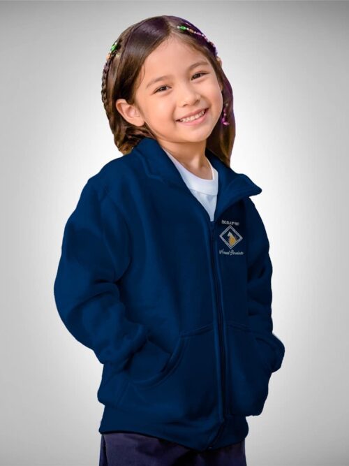 Campera Normal Primaria Frisa Pesada Azul Marino